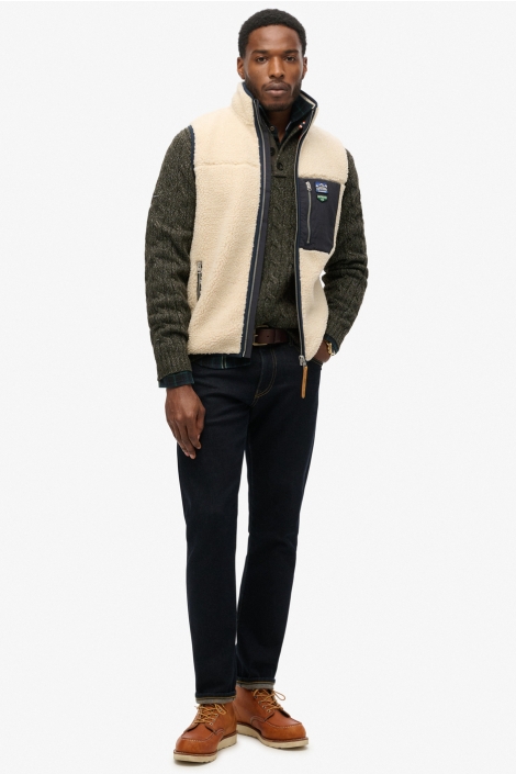 Superdry m5012160a vintage fleece gilet